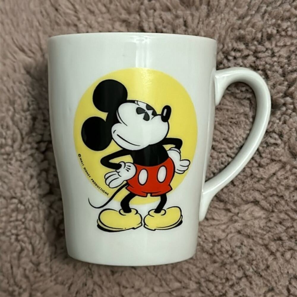 Vintage Mickey Mouse Coffee Mug Cup Made In Japan, Walt Disney Productions